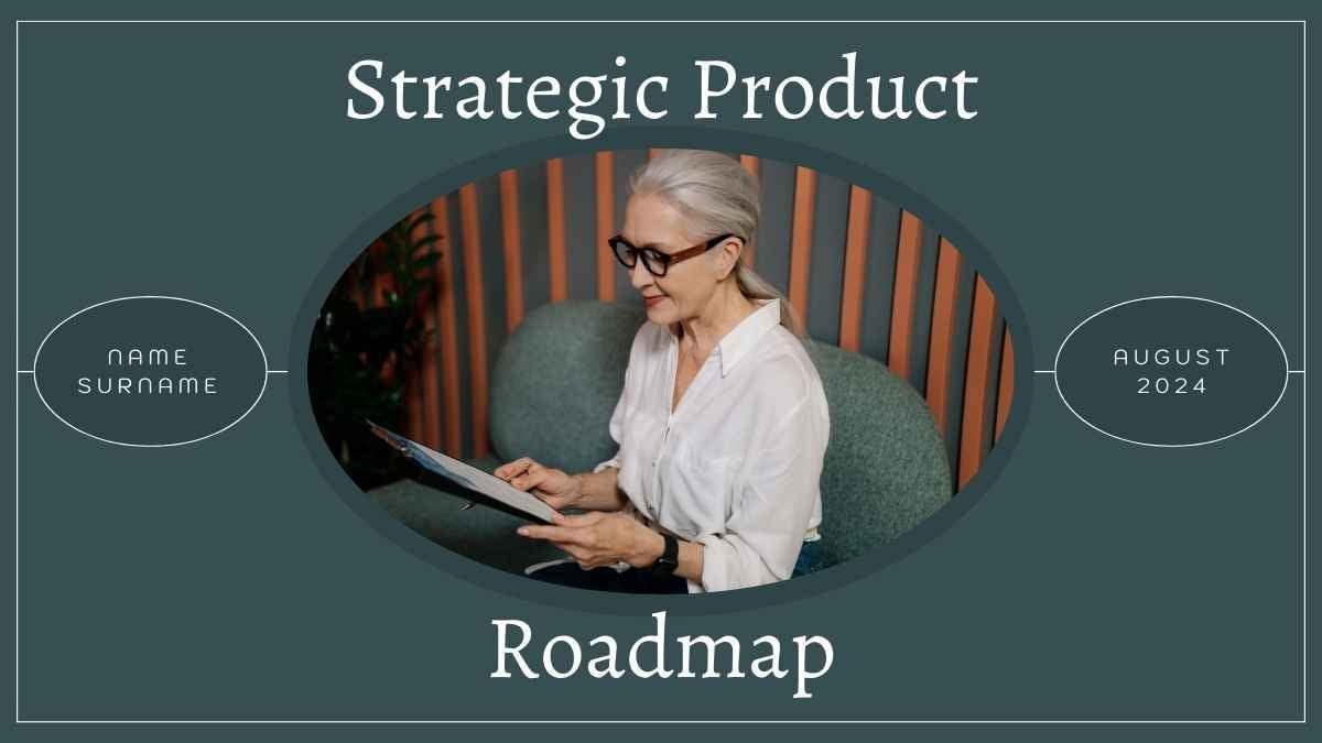 Dark Minimal Strategic Product Roadmap Slides Preview