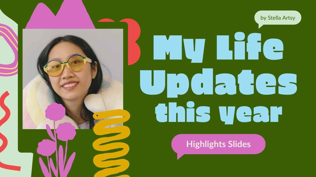 Colorful Floral My Life Updates this Year Highlights Slides Preview