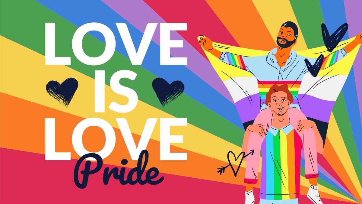 Colorful Love Is Love Pride Slides Preview