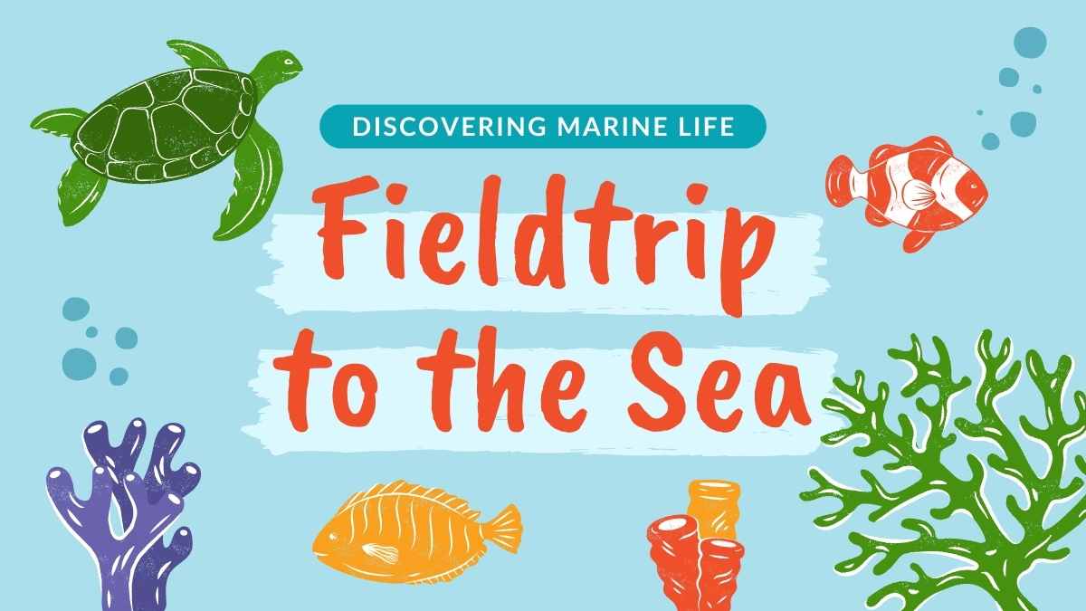 Pastel Field Trip to the Sea Slides Preview
