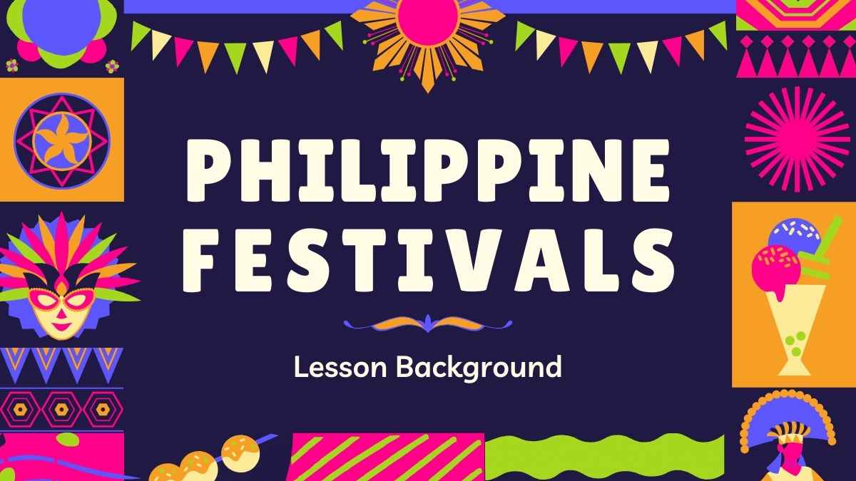 Colorful Philippine Festival Lesson Background Preview