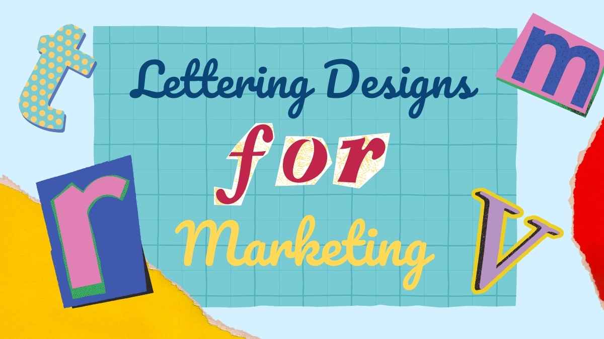 Scrapbook Lettering Designs for Marketing Slides Preview