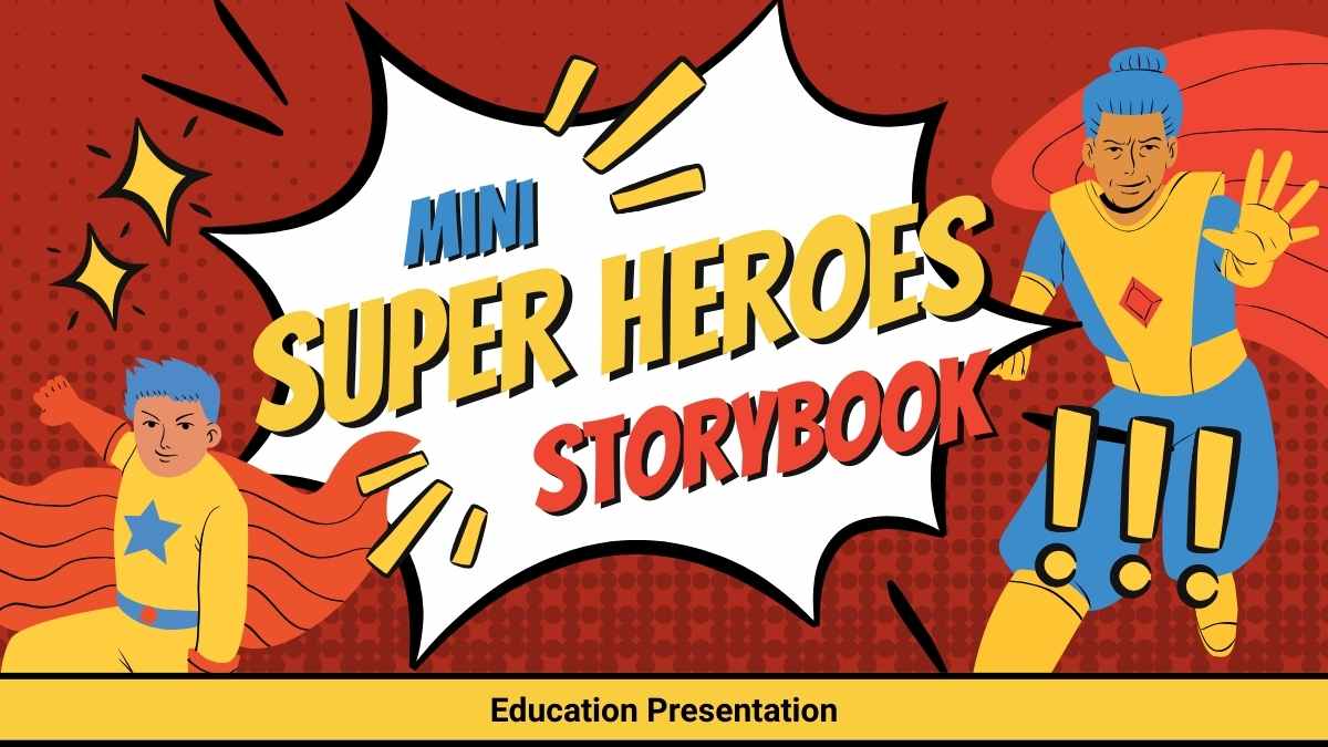 Comic Mini Super Heroes Storybook Slides Preview