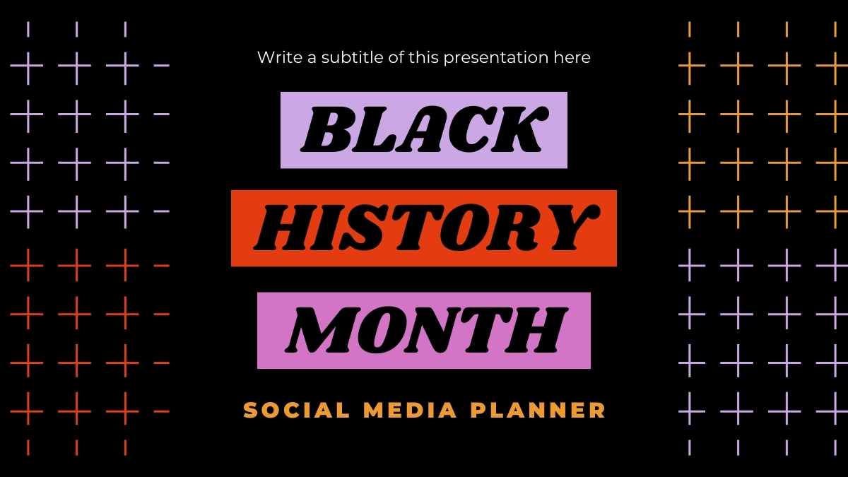 Cool Black History Month Social Media Planner Preview