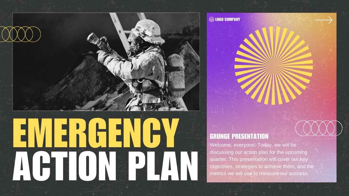 Cool Grunge Emergency Action Plan Slides Preview
