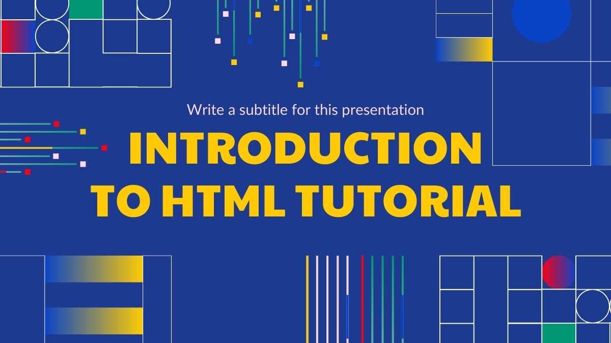 Cool Introduction to HTML Tutorial Slides Preview