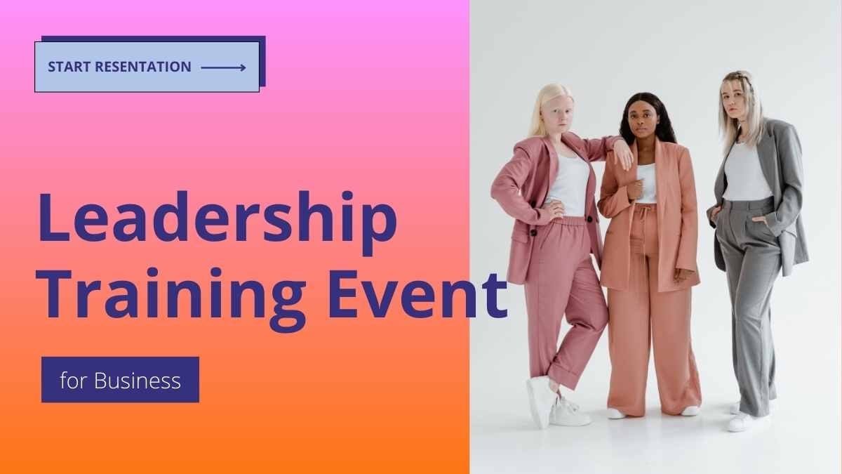 Corporate Leadership Training Event Slides Preview