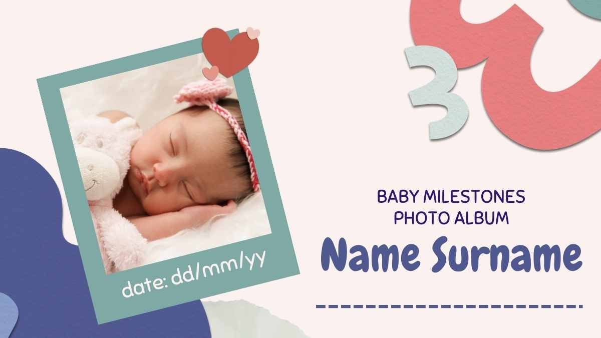Cute Baby Milestones Photo Album Preview