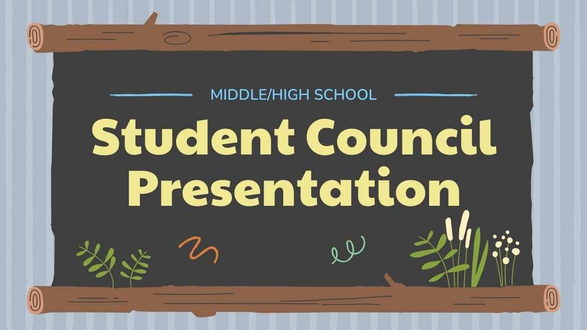 Cute Blackboard Student Council Slides Preview