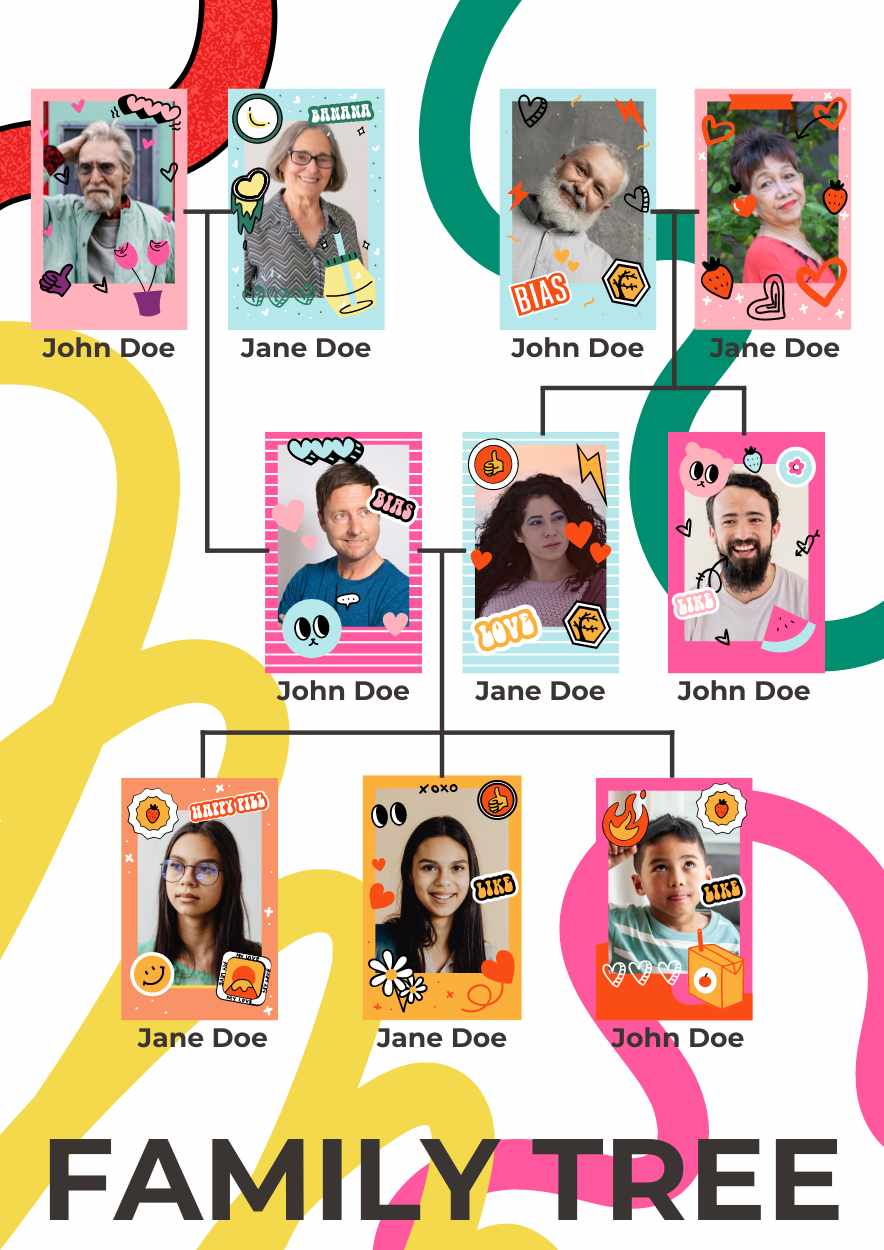 Cute Blended Family Tree Preview