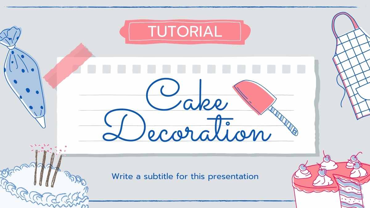 Cute Cake Decoration Tutorial Slides Preview