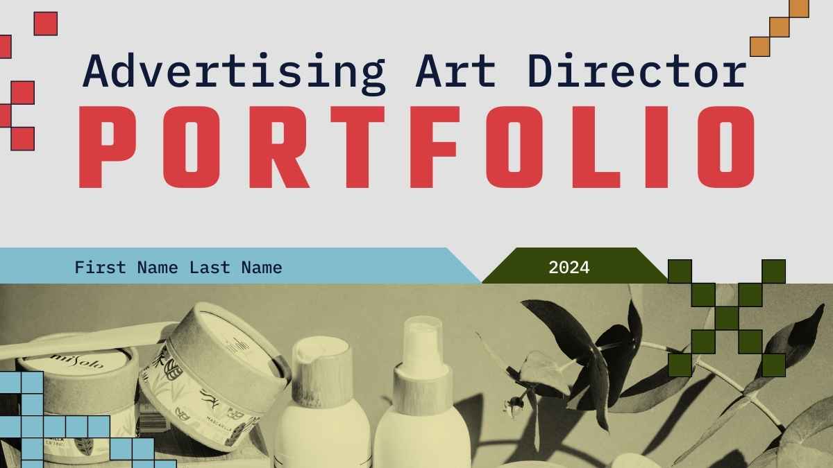 Cute Geometric Advertising Art Director Portfolio Preview