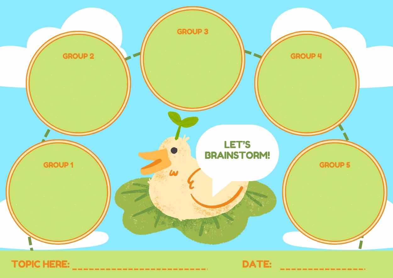 Cute Group Brainstorming Organizer Preview