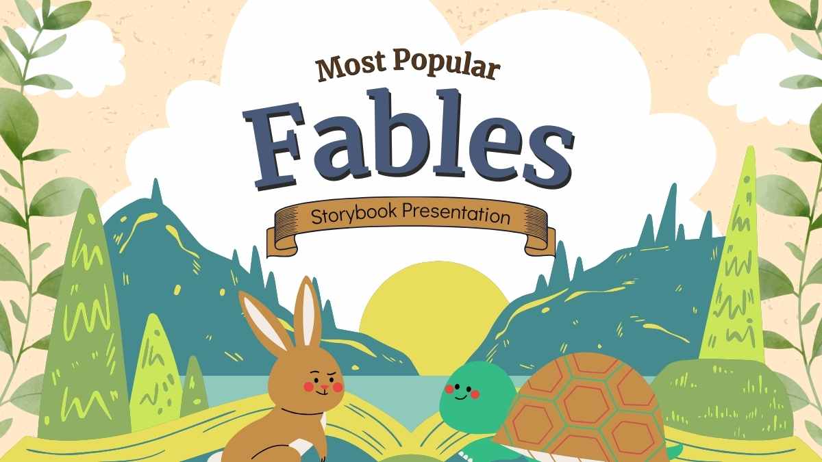 Cute Illustrated Fables Storybook Slides Preview