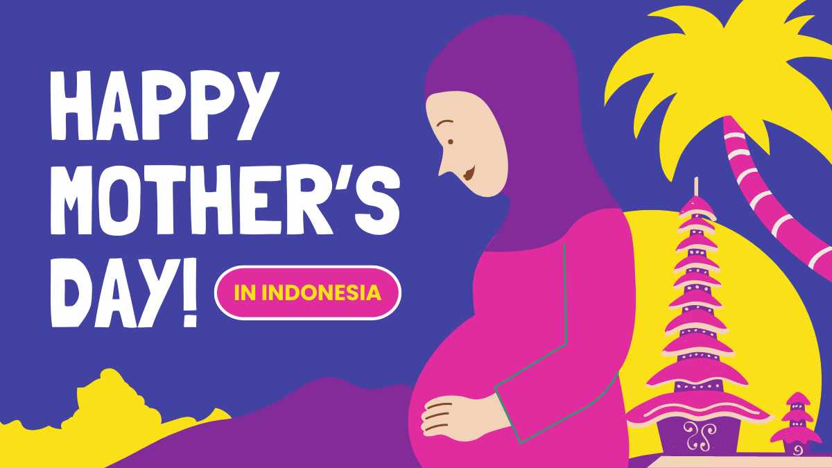 Cute Illustrated Happy Mother’s Day in Indonesia! Preview