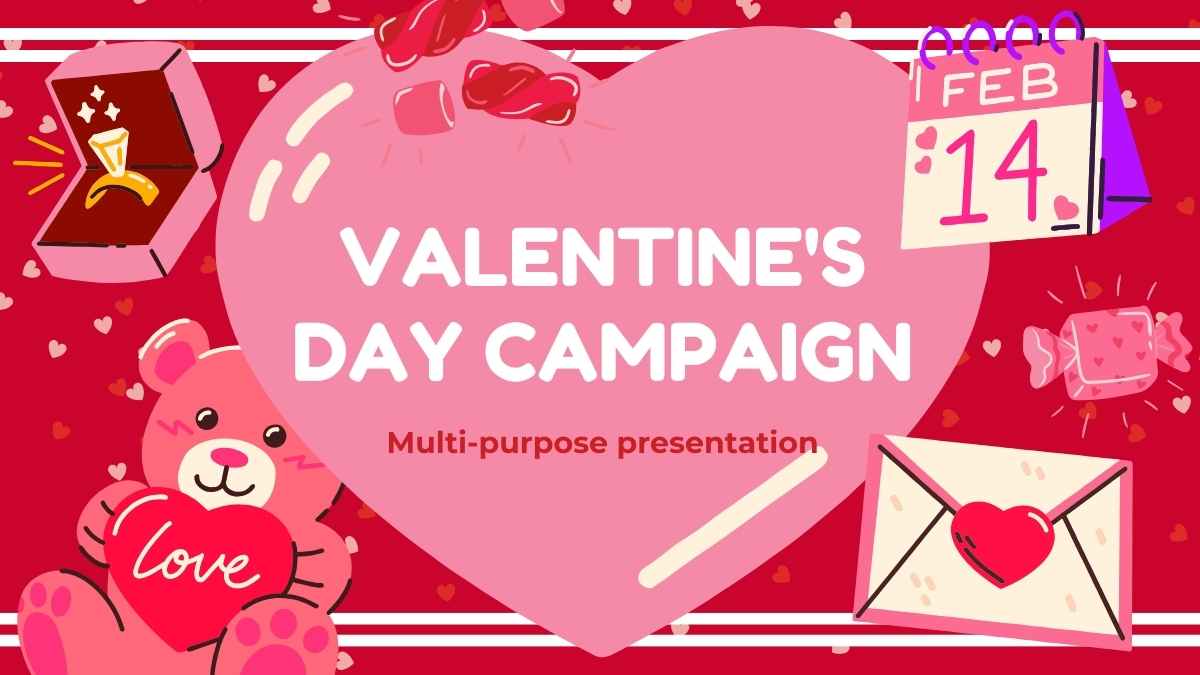 Cute Illustrated Valentine’s Day Campaign Slides Preview