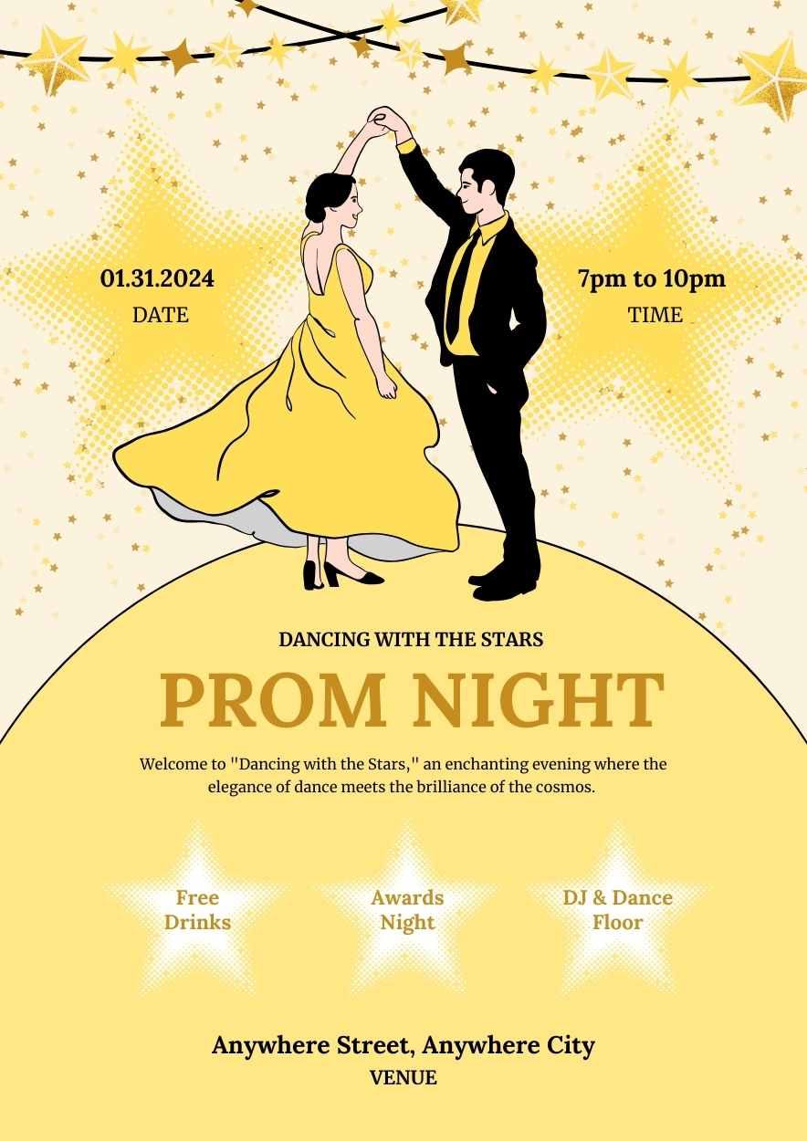 Cute Prom Night Celebration Posters Preview