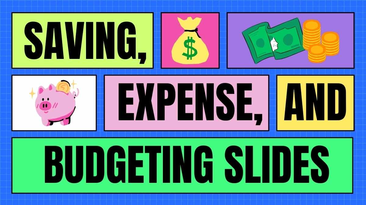 Cute Saving, Expense, and Budgeting Slides Preview