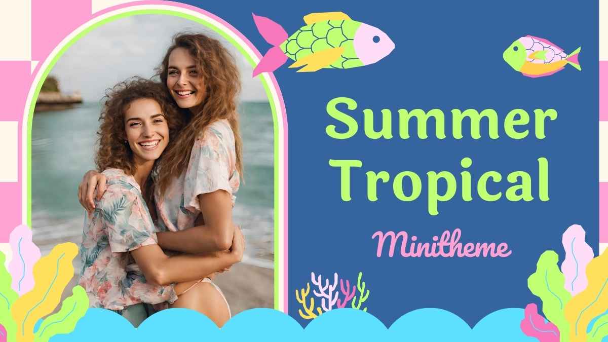 Cute Summer Tropical Minitheme Slides Preview