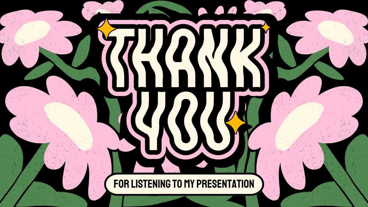 Cute Thank You For Listening To My Presentation Slides Preview