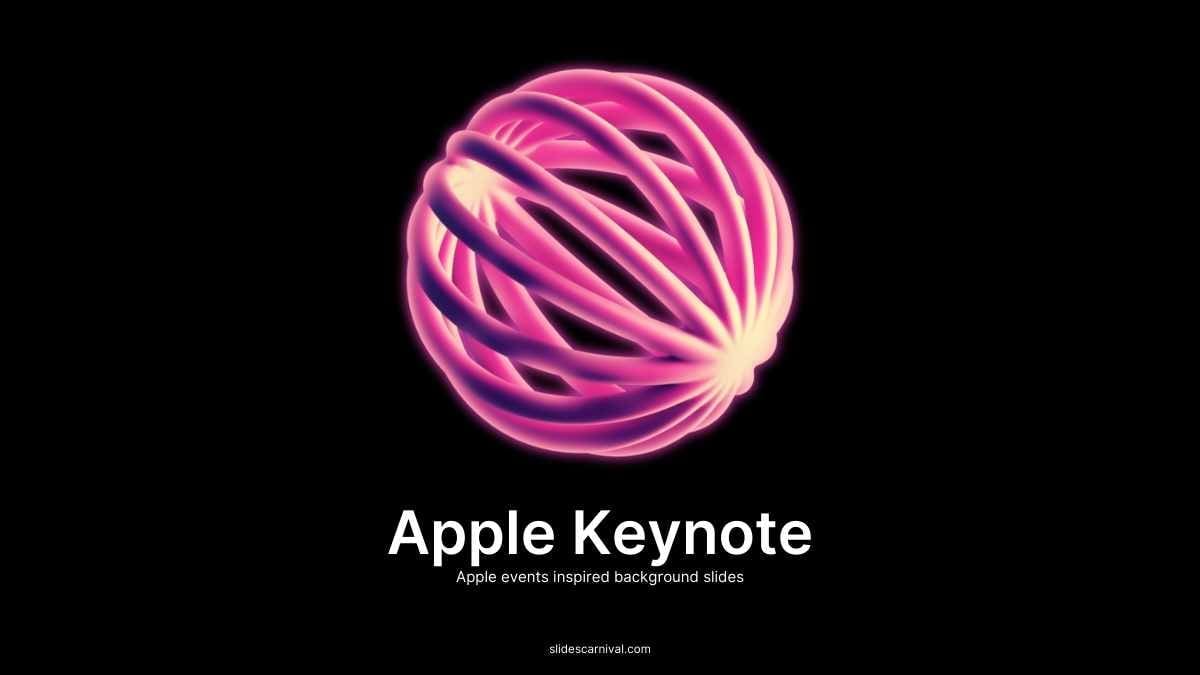 Dark Modern Apple Event Keynote Slides Preview