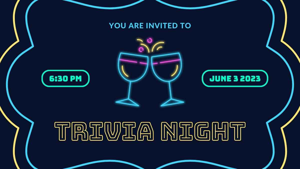 Retro Neon Trivia Night Game Preview