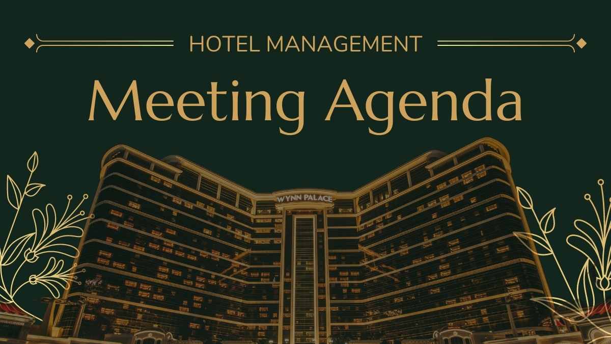 Luxury Hotel Management Meeting Agenda Slides Preview