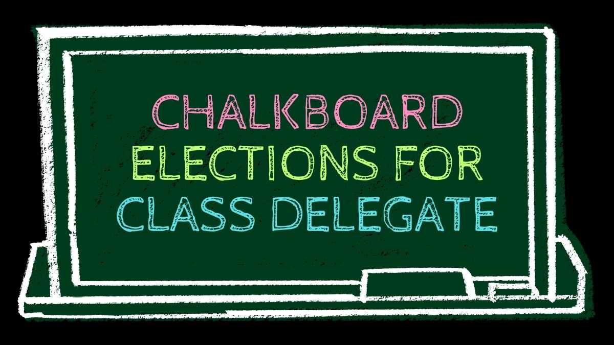 Doodle Chalkboard Elections for Class Delegate Preview