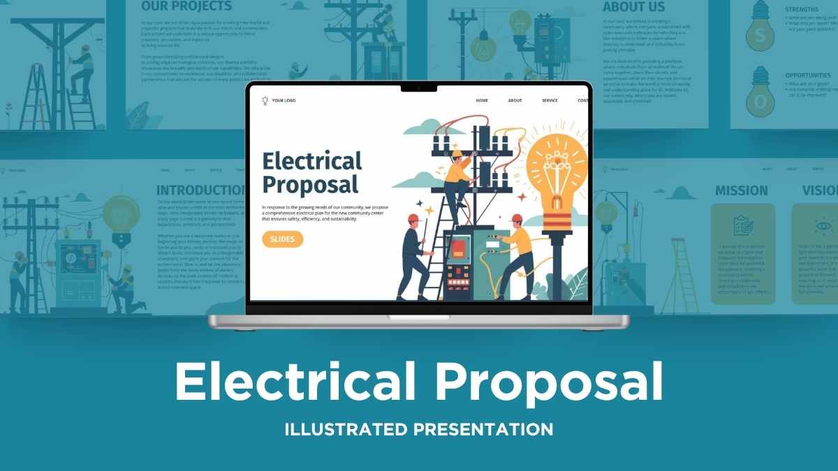 Illustrated Electrical Proposal Slides Preview