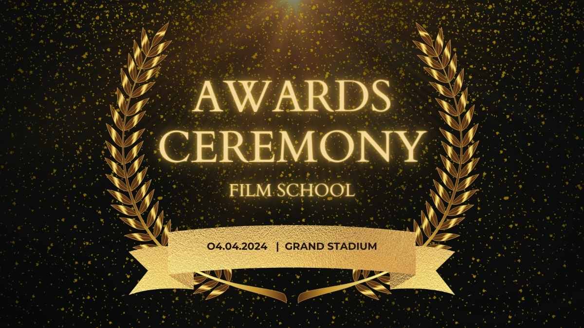 Elegant Awards Ceremony of Film School Slides Preview