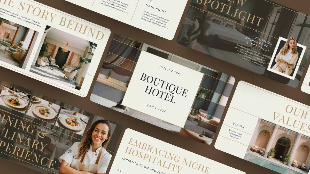 Elegant Boutique Hotel Pitch Deck Preview