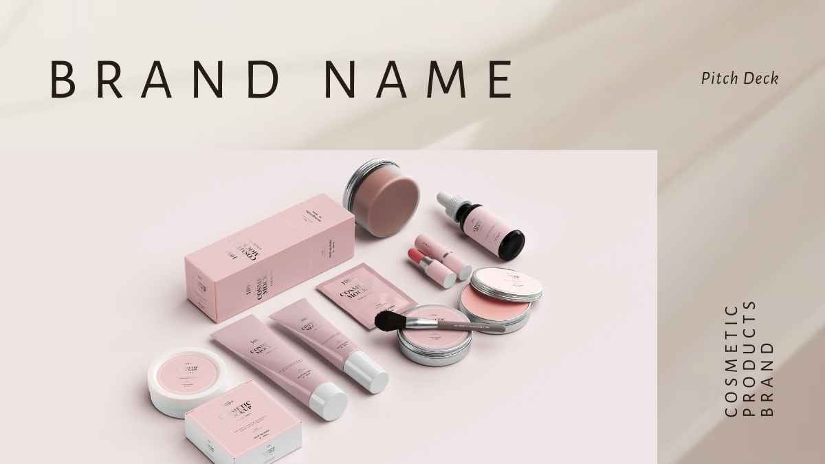 Elegant Cosmetic Products Brand Pitch Deck Preview