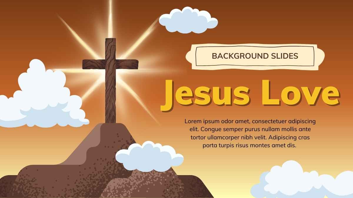 Elegant Jesus Love Background Slides Preview
