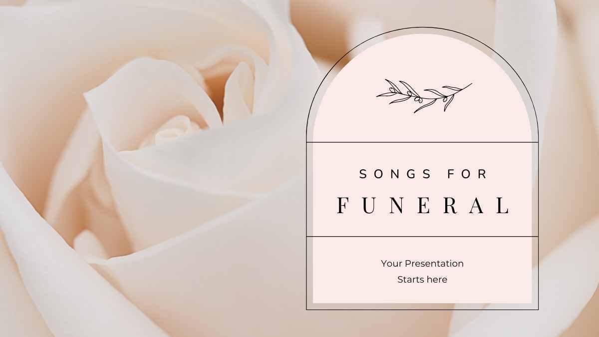 Elegant Minimal Songs For Funeral Slides Preview