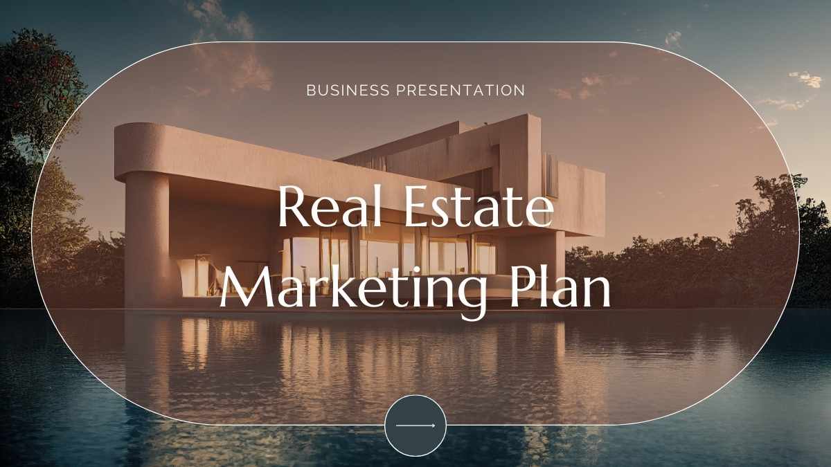 Elegant Real Estate Marketing Plan Slides Preview