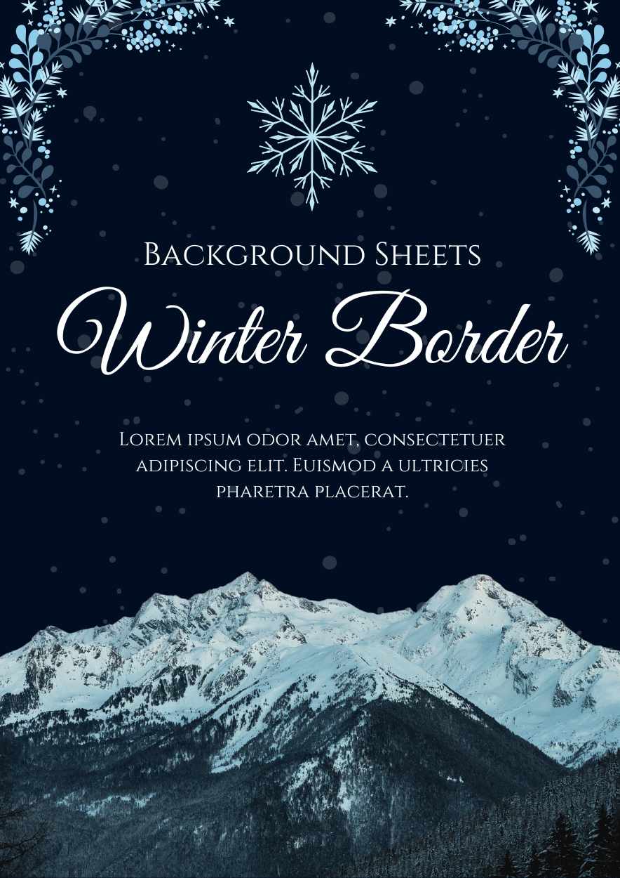 Elegant Winter Border Background Sheets Preview