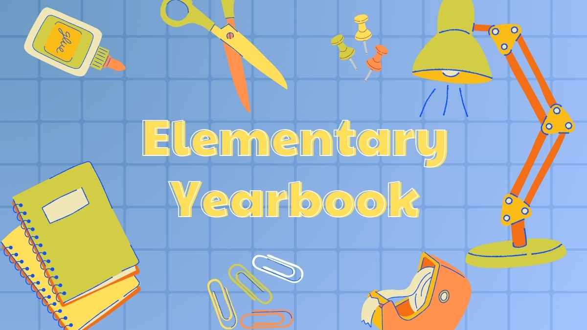 Scrapbook-Style Elementary Yearbook Slides Preview