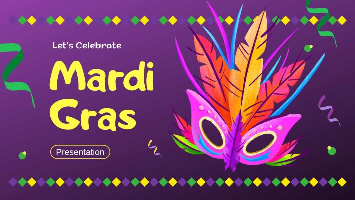 Festive Let’s Celebrate Mardi Gras Slides Preview