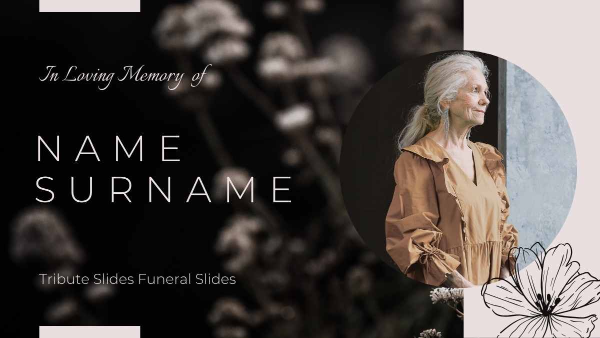 Floral In Loving Memory Tribute Funeral Slides Preview