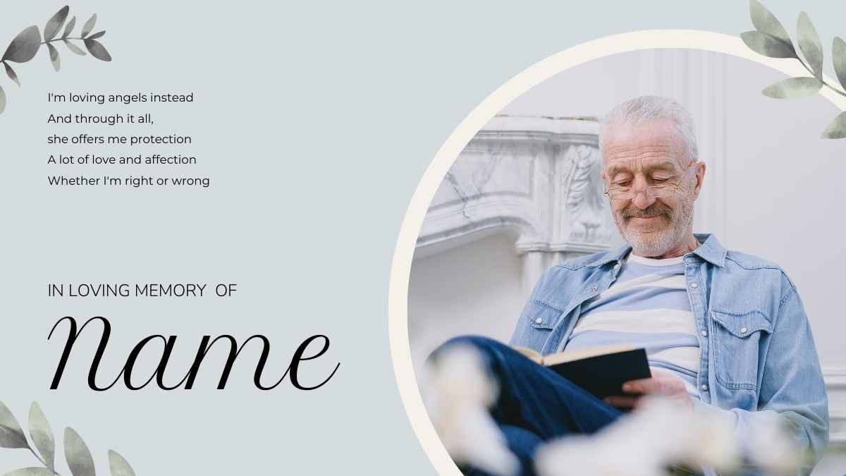 Floral Watercolor Funeral Memorial Slideshow Preview