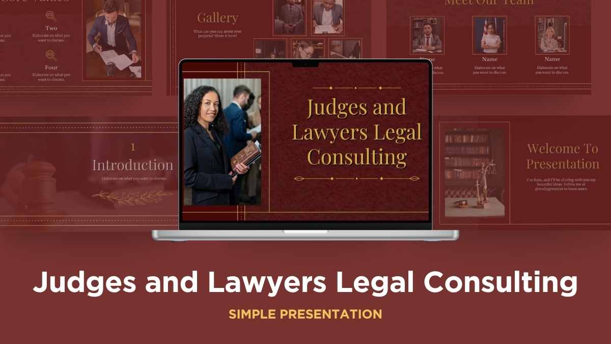 Formal Judges and Lawyers Legal Consulting Slides Preview