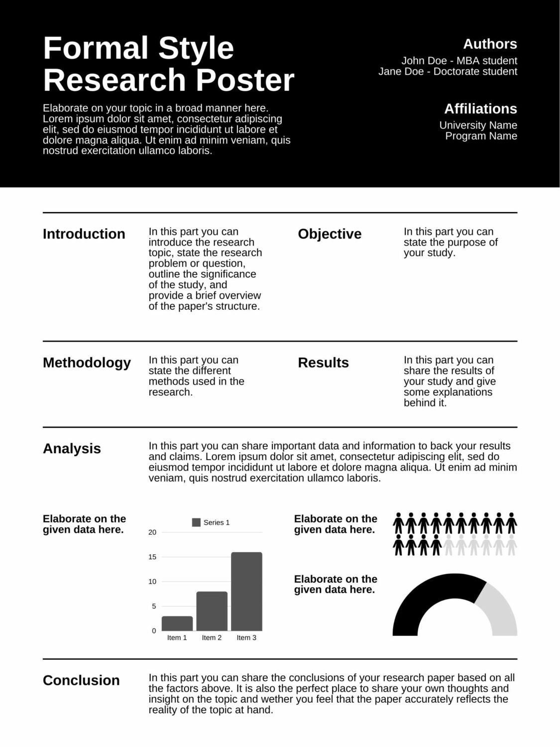 Formal Style Research Poster for University Preview