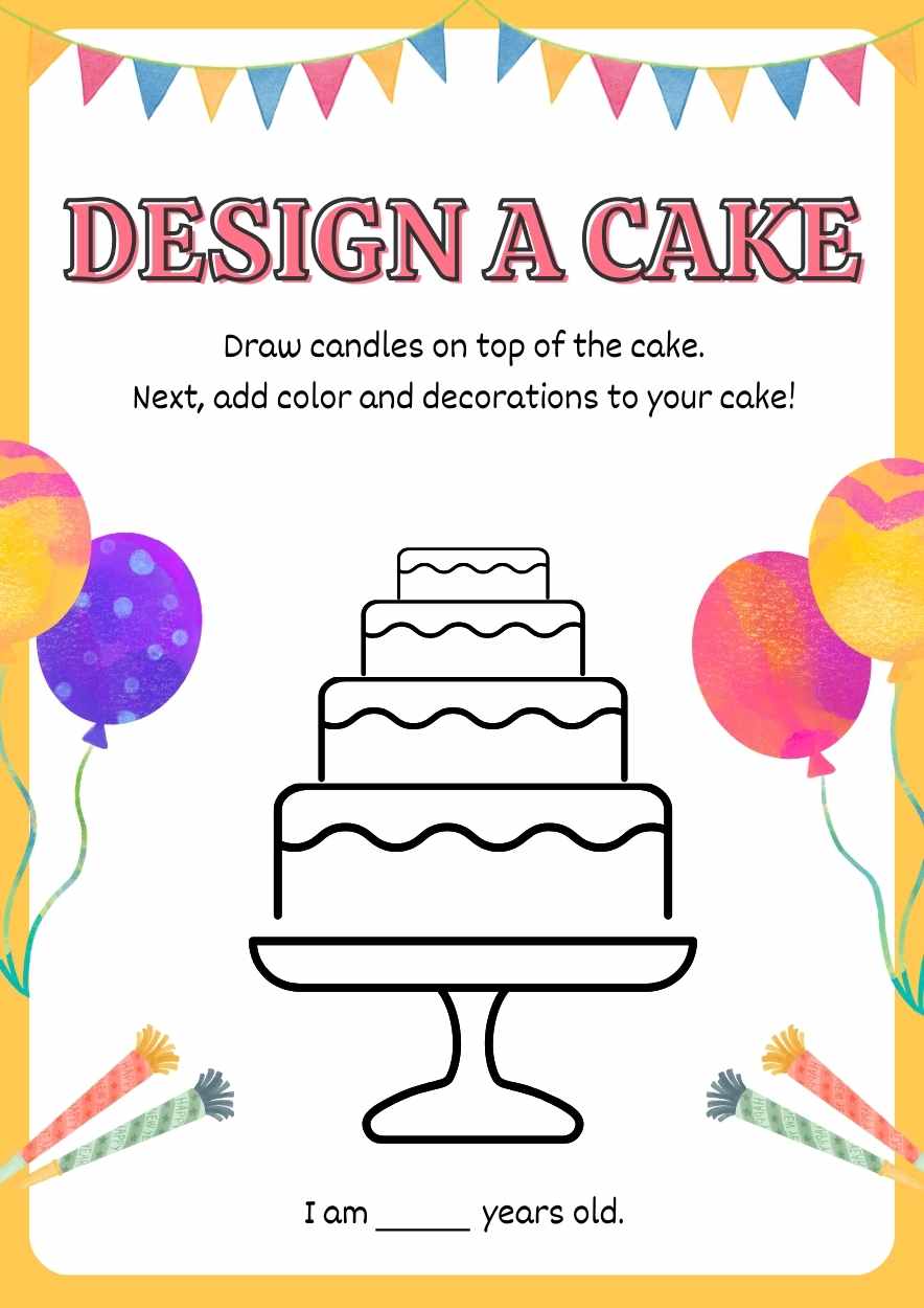 Fun Design a Cake Worksheet Preview