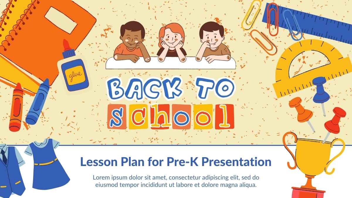 Fun Illustrated Lesson Plan for Pre-K Slides Preview