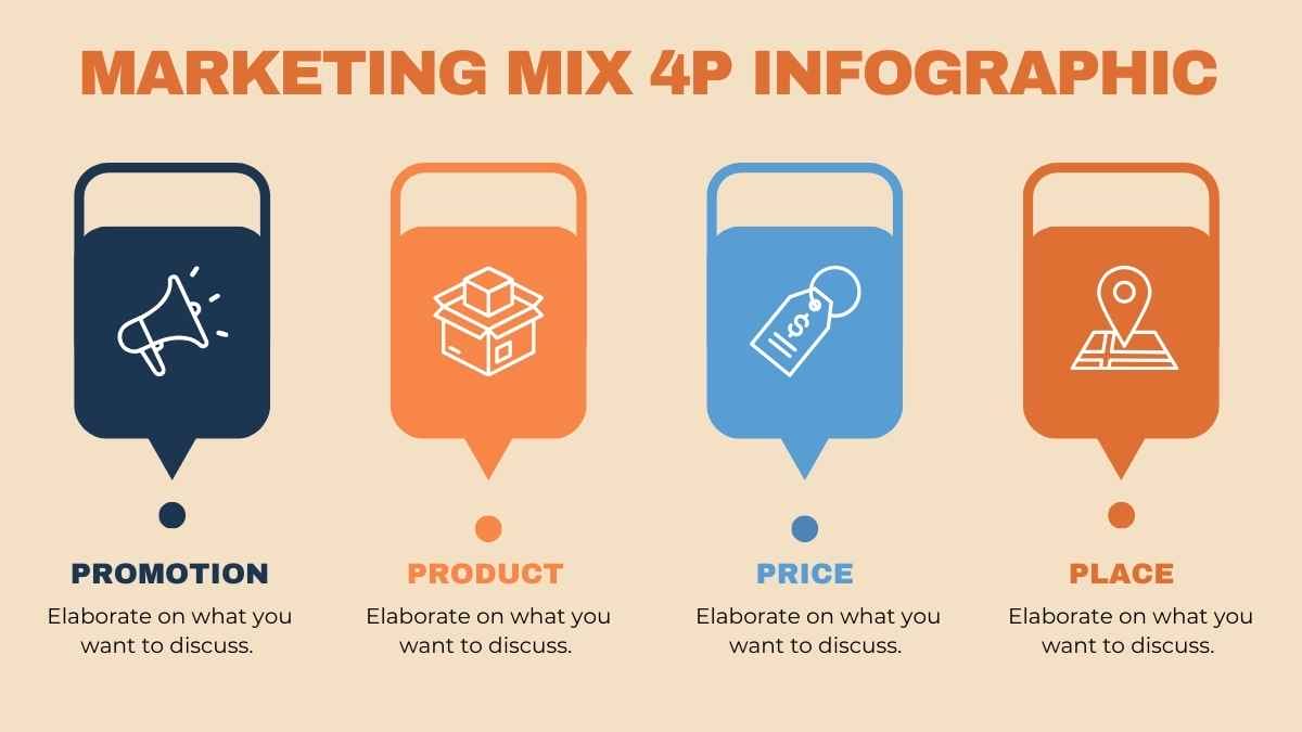 Geometric Marketing Mix 4P Infographic Slides Preview