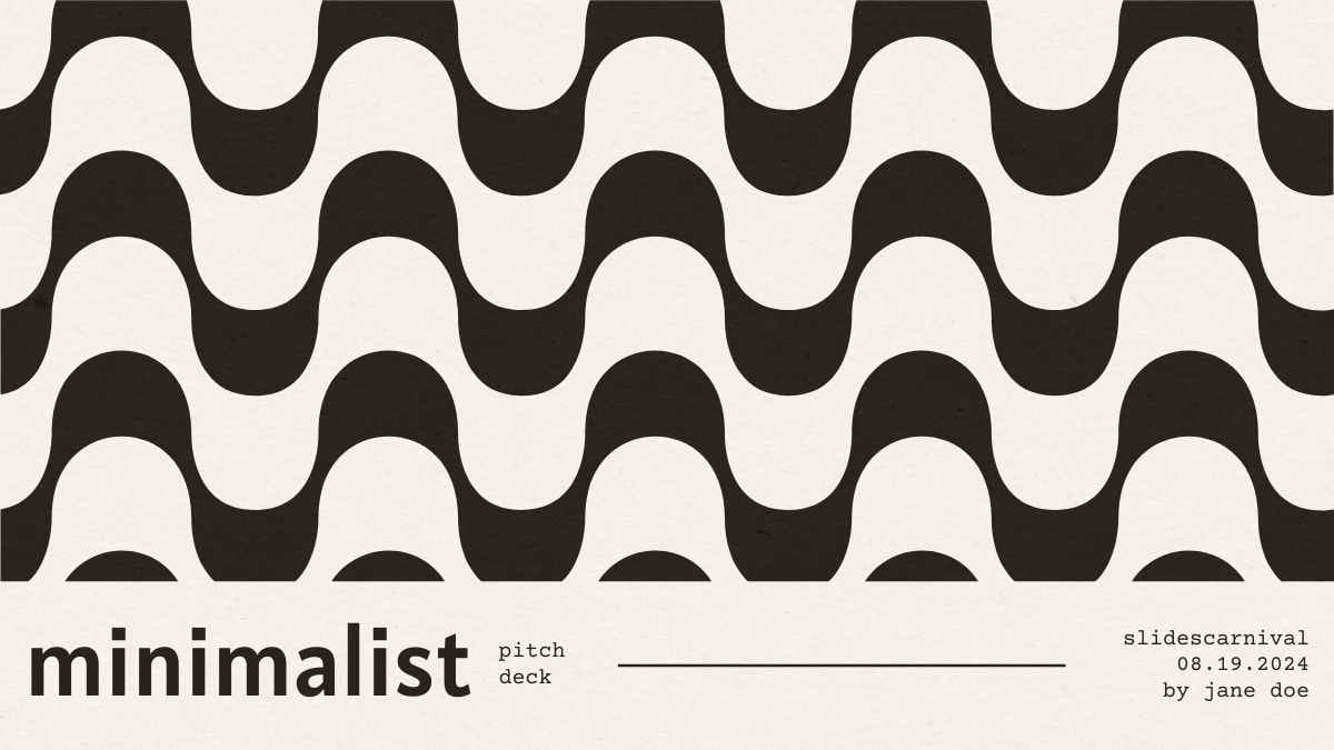 Geometric Minimalist Pitch Deck Preview