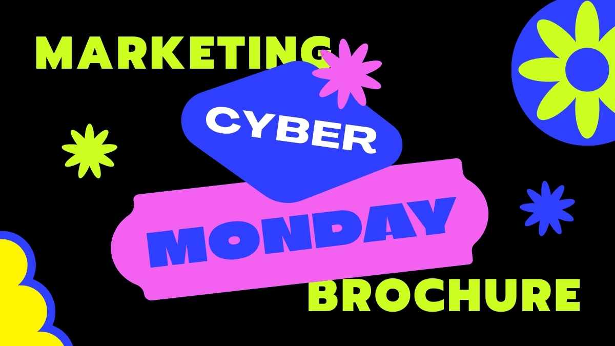 Geometric Neon Cyber Monday Brochure Slides Preview
