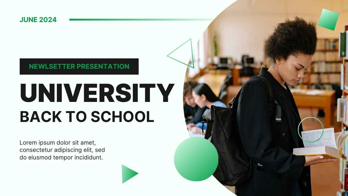Geometric University Back to School Newsletter Preview
