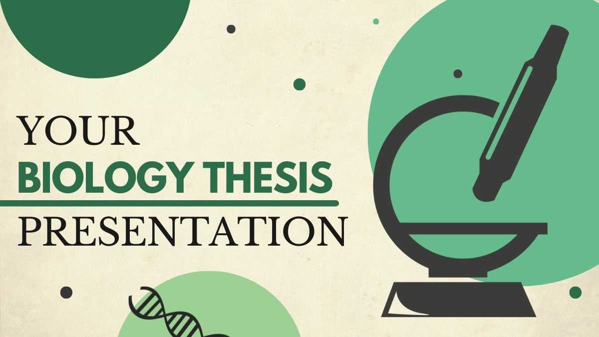 Green and Yellow Modern Biology Thesis Slides Preview