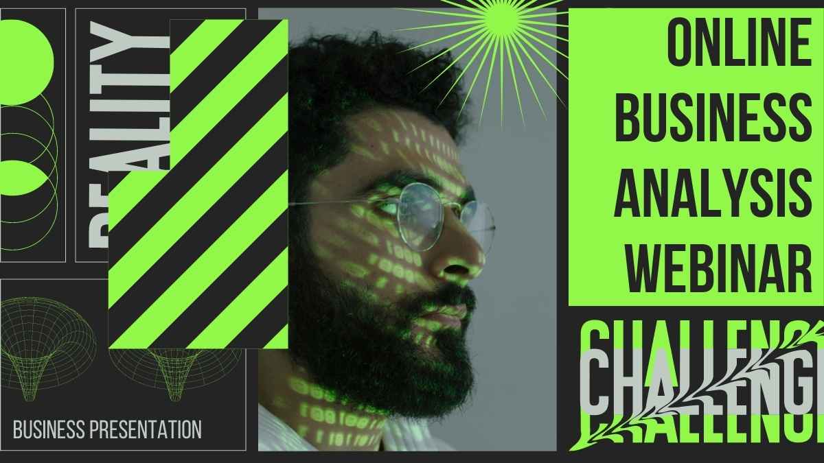 Cool Acid Brutalist Online Business Analysis Webinar Slides Preview